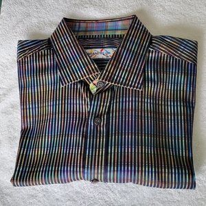 Brandolini incredibly BEAUTIFUL multi-colored men's shirt - LARGE size